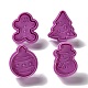 Cortadores de galletas de plástico para mascotas con temas navideños DIY-K056-14-1