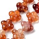 Chapelets de perles rouges en agate naturelle G-P520-A06-01-1