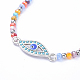 Bracelets de perles de nylon tressés réglables BJEW-JB05157-04-2