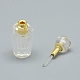 Pendentifs de bouteille de parfum ouvrable en cristal de quartz naturel G-E556-02A-3
