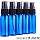BENECREAT 24 Pack 30ml Blue Fine Mist Atomiser Spray Bottles Empty Plastic Travel Bottle Set for Toiletries Cosmetic Essential Oils MRMJ-BC0001-38-2
