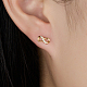 Boucles d'oreilles à tige en argent sterling avec micro pavé de zircone cubique pour femme PQ8604-1-3