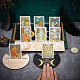 Gorgecraft 4 pièce 2 couleurs support de carte de tarot en bois motif lune et pentacle carte de tarot support d'autel noir rectangle forme de lune support d'affichage de carte de tarot pour fournitures de divination de sorcière DJEW-GF0001-47A-6