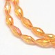 Electroplate Crystal Glass Rice Beads Strands EGLA-F042-A-2