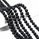 Chapelets de perles en agate noire naturelle G-H056-8mm-4