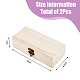 Cajas rectangulares de almacenamiento artesanal de madera sin terminar CON-WH0095-57-2
