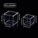 ARRICRAFT 4Pcs 2 Style Square Recyclable Plastic Clear Gift Boxes CON-AR0001-07-5