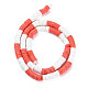Fixed 2 Color Handmade Polymer Clay Bead Strands CLAY-S096-029M-2