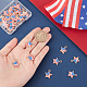 Sunnyclue 1 scatola ciondoli bandiera americana ciondoli patriottici giorno dell'indipendenza usa stelle e strisce fascino 4 luglio smalto stella fascini per la creazione di gioielli orecchino di fascino braccialetto collana portachiavi artigianato fai da te ENAM-SC0003-15-3