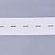 ボタンホールフラット弾性ゴムコード/バンド  ウェビング衣類縫製アクセサリー  ホワイト  29mm  約5.46ヤード（5m）/ロール EC-WH0007-01B-2