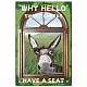 CREATCABIN Why Hello Sweet Cheeks Sign Donkey Vintage Tin Signs Funny Metal Tin Sign Wall Art Garden House Plaque for Bathroom Kitchen Cafe Wall Halloween Christmas Decor AJEW-WH0157-292-1