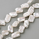Hebras de perlas keshi de perlas barrocas naturales PEAR-R065-28-1
