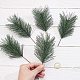 Superfindings 20 Uds ramas de pino artificial ramas de agujas de pino para guirnalda de Navidad que embellece 160x90x90mm DIY-WH0168-74-3