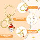 DICOSMETIC Keychain Making Kit 16Pcs Golden Lobster Claw Clasp Keychains 20Pcs Small Split Key Chain Ring 16Pcs 4 Styles Mushroom Charms Alloy Kawaii Keychains for Backpack Purse Accessories DIY-DC0001-83-4