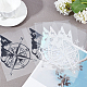 SUPERFINDINGS 6 Sheets 3 Colors Mountain Compass Car Decal Car Hood Compass Graphics Stickers Waterproof Reflective Decal Sticker for Cars Window Bumper Laptops DIY-FH0003-66-4