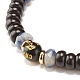 Faceted Natural Beads Stretch Bracelets Set BJEW-JB07359-6