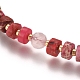 Bracelets de perle tressés de pierres précieuses naturelles réglables BJEW-L669-C-3
