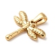 Oro placcato 304 pendenti in acciaio inox STAS-L272-005G-01-2