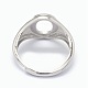 Componentes del anillo de dedo de plata de ley 925 ajustables STER-E061-13P-4