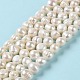 Fili di perle di perle d'acqua dolce coltivate naturali PEAR-E018-09-2