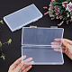 SUPERFINDINGS 8pcs Small Plastic Box 17.2x8.85x2.2cm Rectangle Clear Bead Box Craft Storage Box with Flip Lid for Jewerlry Findings Pills Screws Organizer CON-FH0001-18-4