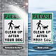 GLOBLELAND Please Clean Up After Your Dog Sign AJEW-GL0001-05C-06-5