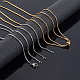 Unicraftale 2pcs environ 71.9cm réglable 304 colliers de curseur en acier inoxydable avec des perles de bouchon de curseur 2 couleurs colliers chaîne chaînes de serpent pour chandail collier bijoux accessoires fabrication de bricolage NJEW-UN0001-001-6