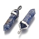 Natural Blue Spot Jasper Double Terminated Pointed Pendants G-F295-04C-2