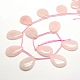 Teardrop Natural Rose Quartz Beads Strands G-P063-151-1