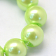 Backen gemalt pearlized Glasperlen runden Perle Stränge HY-Q003-6mm-07-3