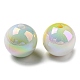 Placage uv perles acryliques opaques irisées arc-en-ciel MACR-D081-01-2