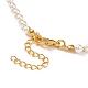 Акриловые ожерелья из бисера с искусственным жемчугом и стеклянными бусинами для женщин NJEW-JN04132-6