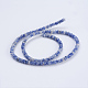 Perles de jaspe tache bleue naturelle G-P354-11-4x2mm-2