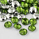 Botones redondos planos del diamante artificial de acrílico de Taiwán de 2-agujero BUTT-F015-13mm-38-1
