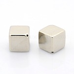 CCB perles en plastique, cube, platine, 13x13x13mm, Trou: 1mm