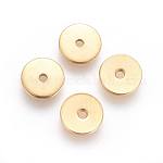 Ионное покрытие (ip) 304 распорка из нержавеющей стали, диск, золотые, 10x0.7 мм, отверстие : 1.2 мм