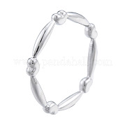 男性女性用のステンレス製の指輪201個。  ステンレス鋼色  usサイズ8（18.1mm） RJEW-N038-131P