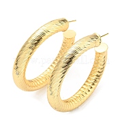 Круглые серьги-гвоздики из латуни с реечным покрытием KK-C026-19C-G