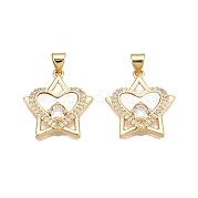 Латунные микропаве прозрачные подвески с фианитом KK-N254-196G