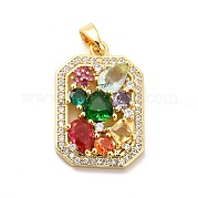 Латунные микропаве прозрачные подвески с фианитом KK-I695-050G