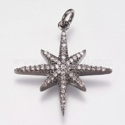 Латунные микро проложить кубического циркония подвески ZIRC-E145-52B