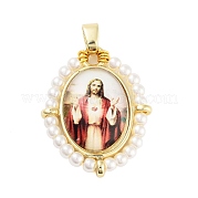 Подвески из латуни с эмалью в стойку KK-C056-07G-07