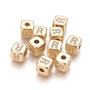Латунные микро проложить кубического циркония бусы KK-K238-16G-R