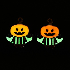 Halloween-Thema Rack-Beschichtung leuchtende Legierung Emaille Anhänger&nbsp;ENAM-N056-232G