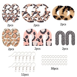 DIY-Ohrring-Bastelsets mit Leopardenmuster&nbsp;DIY-SC0012-002