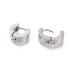 Pendientes de aro huggie de acero inoxidable 304&nbsp;EJEW-O087-09D-P