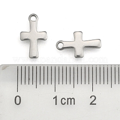 Breloques minuscules en forme de croix en acier inoxydable 304 anti-ternissement&nbsp;X-STAS-E104-34P