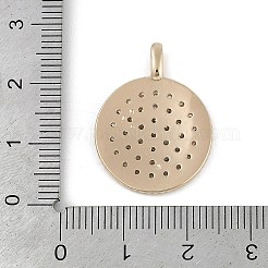 Pendenti in zirconi cubici trasparenti in micro pavè di ottone&nbsp;X-KK-Z075-12G