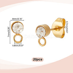 20 pièce de boucles d'oreilles à tige en acier inoxydable 304&nbsp;STAS-UN0059-11