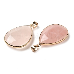 Pendentifs de quartz rose naturel&nbsp;G-K354-04KCG